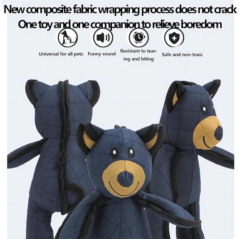 Dog Toys Domineering Chewers Plush Dogs Squeaking Toys Teddy Bear Keep Busy Durable Tough Heavy-duty Chew Dog Toys Large Dogs