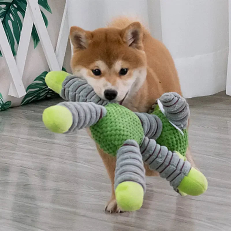 Indestructible Squeaky Dog Toys for Large Dogs Soft Plush Chew Toys Teething Dental Training Toys for Aggressive Chewers